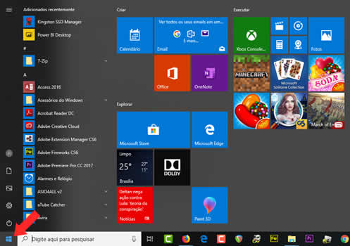 Iniciar do Windows 10