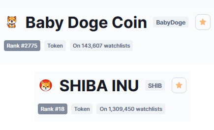 Baby Doge Coin & Shib Inu