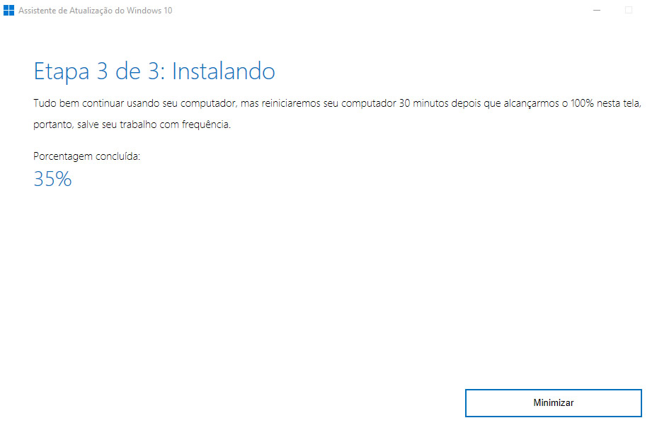 Assistente de Atualização do Windows 10