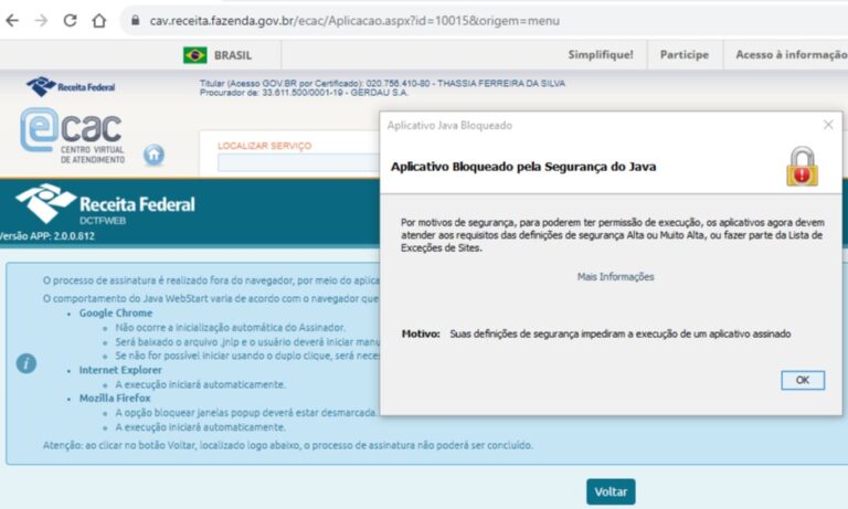 Como Resolver Erro de Assinatura Digital no JAVA e-CAC